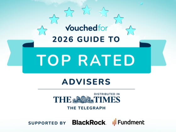 VouchedFor top rated adviser badge